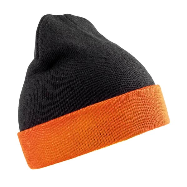 Result Genuine Recycled Unisex Kompassmössa för vuxna Black/Orange One Size