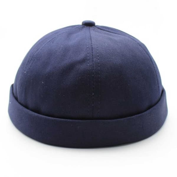 Blå Miki Hat Keps Rullad Skärm Mössa Beanie Docker Sotarmössa