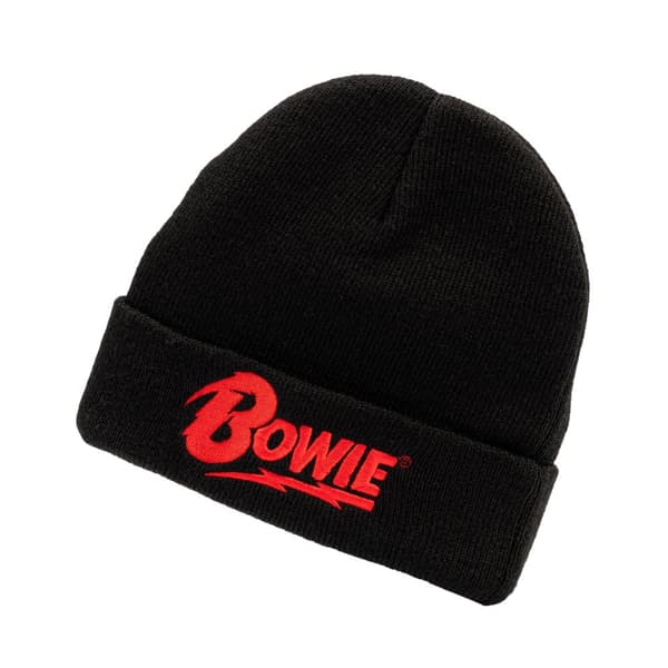 David Bowie Logo Beanie Black One Size