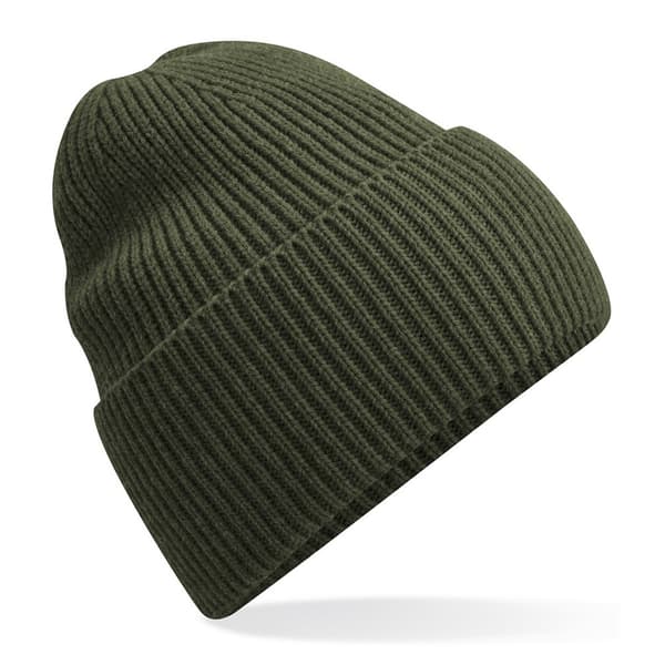 Beechfield Oversized Beanie med manchetter af genbrugsmaterialer