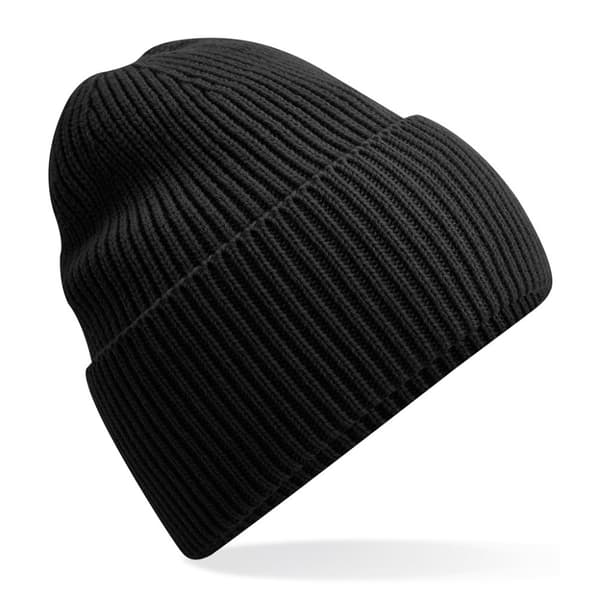 Beechfield Cuffed Recycled Oversized Beanie Black One Size