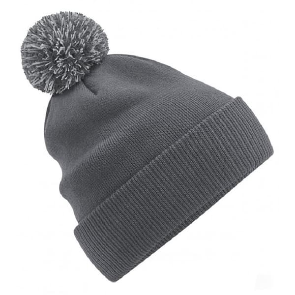 Beechfield Snowstar återvunnen mössa Graphite Grey/Light Grey One Size