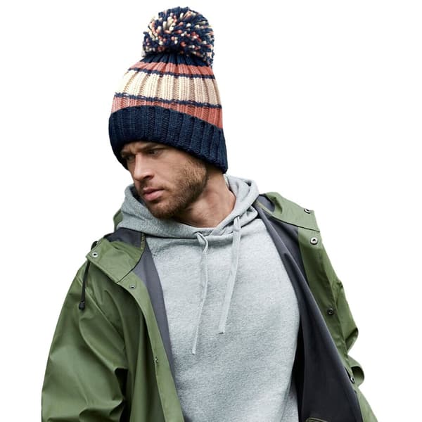 Beechfield Unisex Adult Hygge Striped Beanie