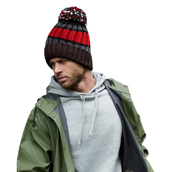 Beechfield Unisex Adult Hygge Striped Beanie