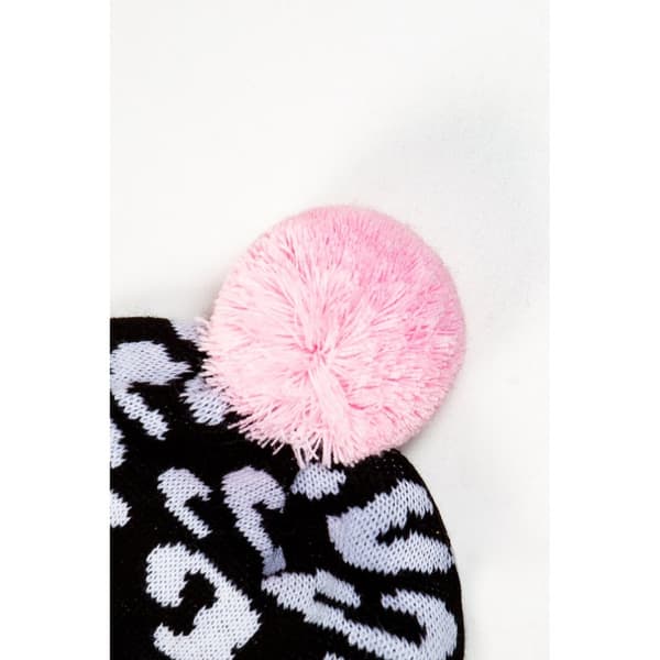 Hype Unisex Adult Knitted Cheetah Print Beanie