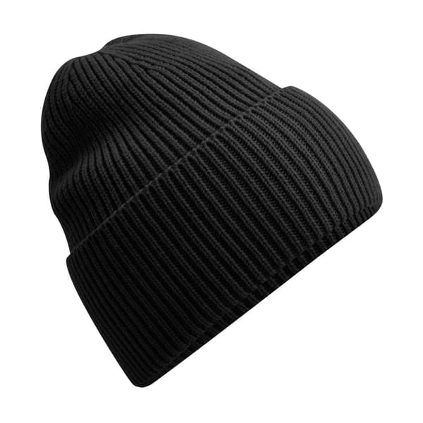 Beechfield Muffad överdimensionerad mössa Black One Size