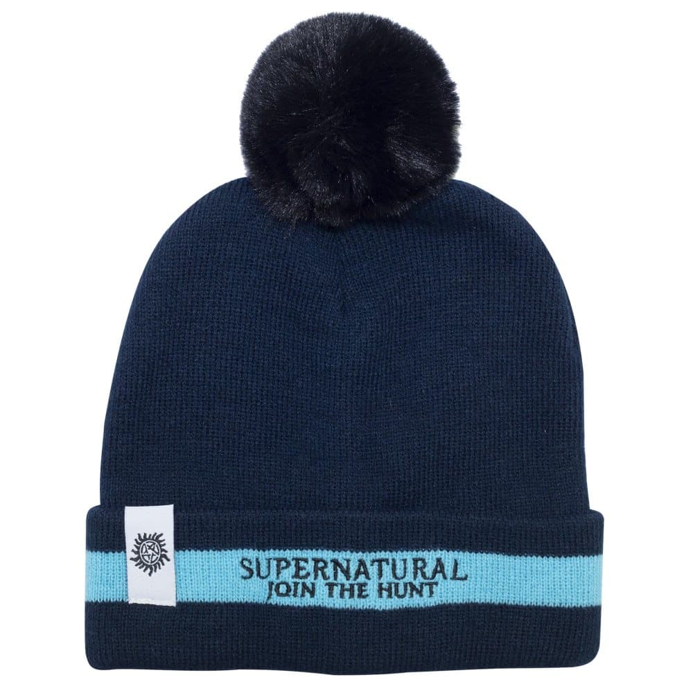 Supernatural Mens Join The Hunt Pom Pom Beanie