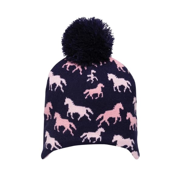 Hy Childrens/Kids Flaine Beanie Navy/Pink One Size