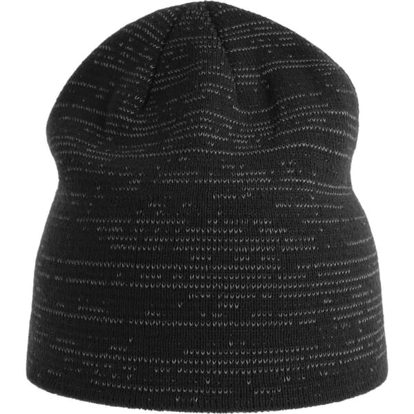 Atlantis Unisex Adult Shine Reflective Recycled Short Beanie Black One Size