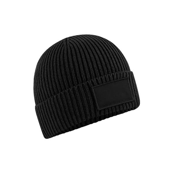 Beechfield Unisex Beanie för vuxna med patch