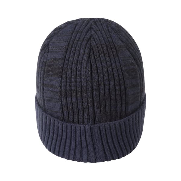Mountain Warehouse Mens Ribbed Faux Fur Lined Beanie