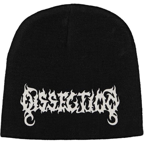 Dissection Unisex Adult Back Print Logo Beanie Black/White One Size