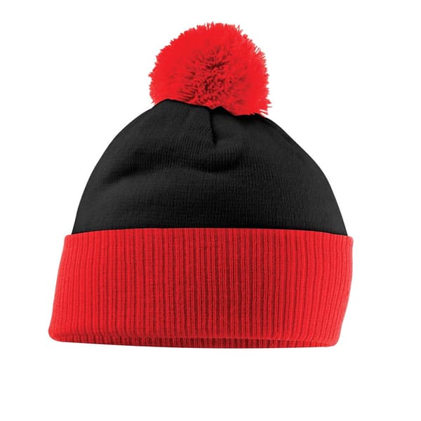 Beechfield Unisex Adult Snowstar Two Tone Beanie Black/Bright Red One Size
