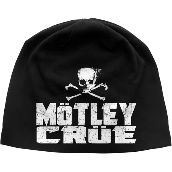 Motley Crue Unisex Adult Skull Beanie Black/White One Size