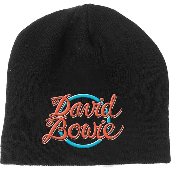 David Bowie Unisex Adult 1978 World Tour Logo Beanie Black One Size