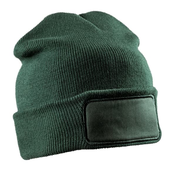 Result Winter Essentials Unisex Adult Double Knit Printer Patch Beanie
