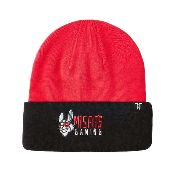 Tokyo Time Unisex Adult Misfits Gaming Beanie Red/Black One Size