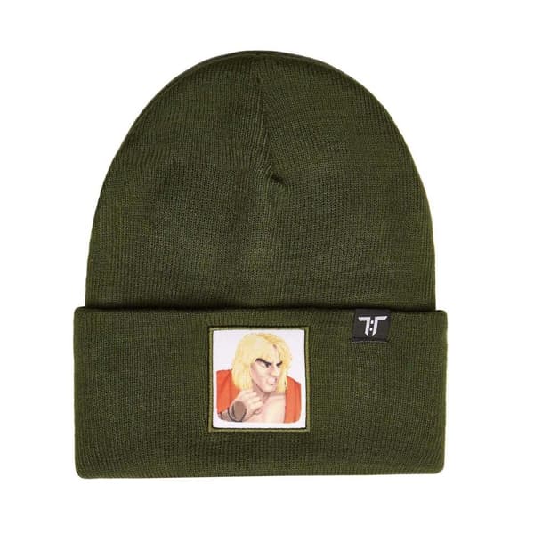 Tokyo Time Unisex Adult Ken Masters Street Fighter 2 Beanie Green One Size