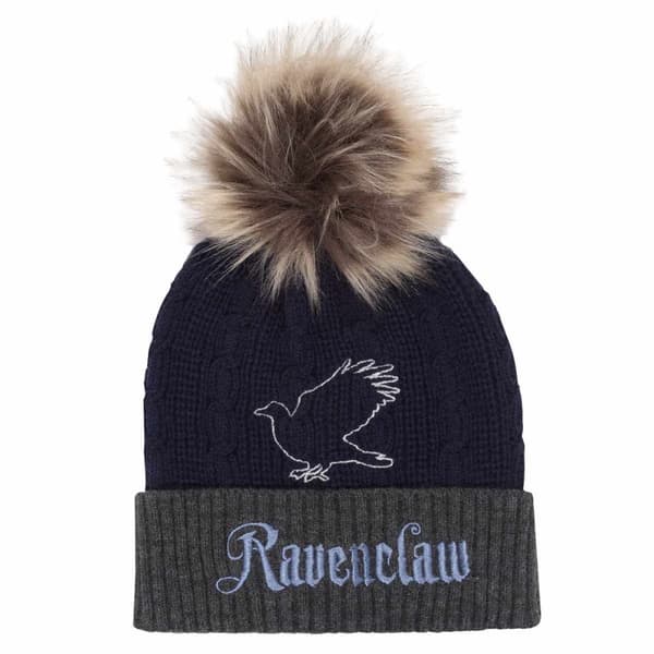 Harry Potter Ravenclaw Pom Pom Beanie Navy/Grey One Size