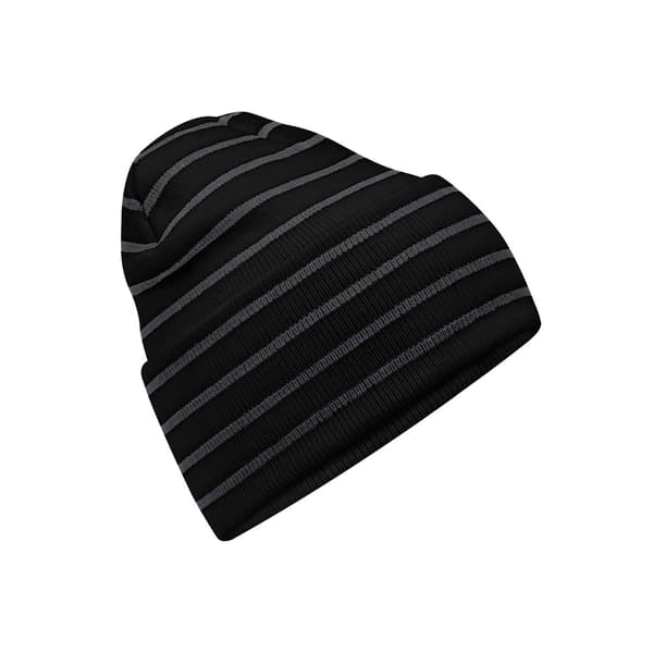 Beechfield Unisex vuxen Original randig mössa med djup mudd