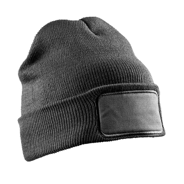 Result Unisex Adult Double Knit Printable Beanie Grey One Size