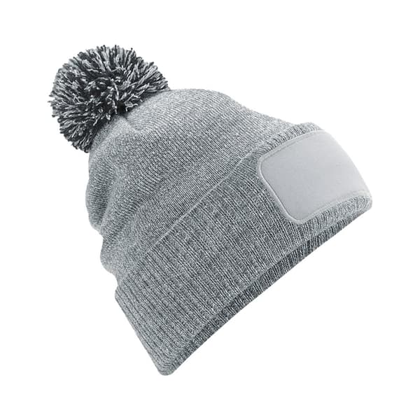Beechfield Unisex Snowstar Beanie för vuxna Heather Grey/Black One Size