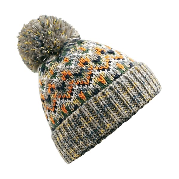Beechfield Unisex Adult Blizzard Geometric Bobble Beanie