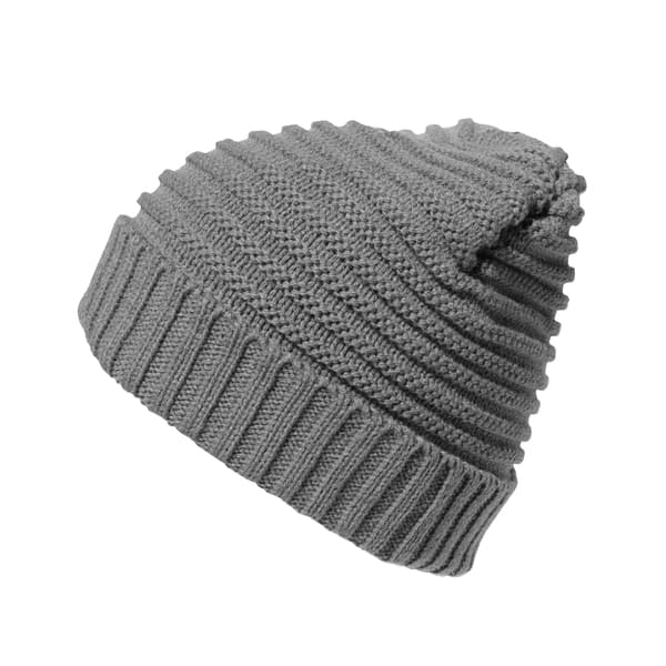 Result Winter Essentials Unisex vuxen mössa med flätat fleecefoder Grey One Size