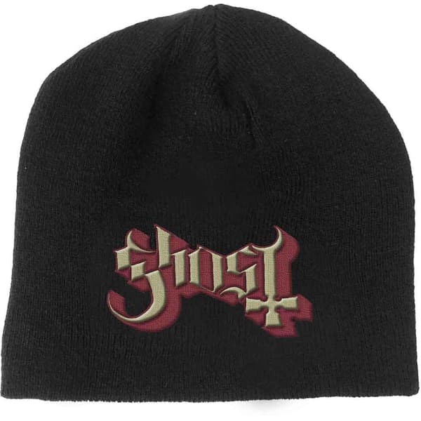 Ghost Unisex Beanie med logotyp för vuxna Black One Size