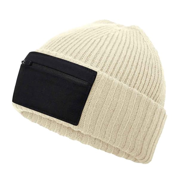 Beechfield Unisex Adult Zip Patch Beanie