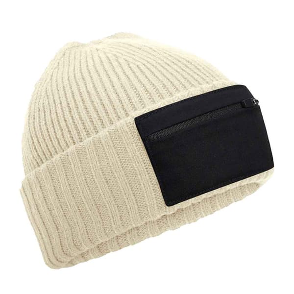 Beechfield Unisex Adult Zip Patch Beanie