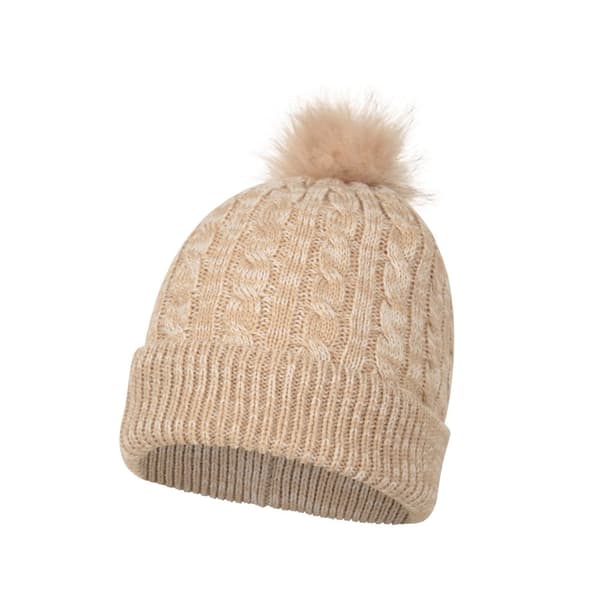 Mountain Warehouse Womens/Ladies Pom Pom Faux Fur Lined Beanie