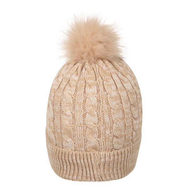 Mountain Warehouse Womens/Ladies Pom Pom Faux Fur Lined Beanie
