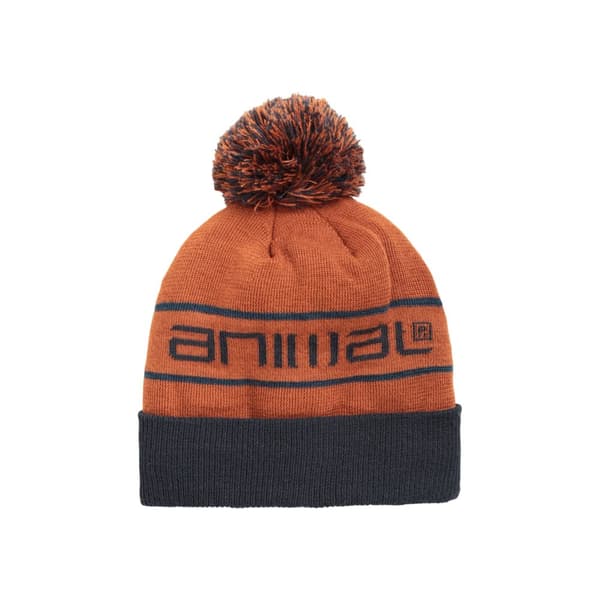 Animal Briggs Pom Pom Recycled Skiing Beanie Dark Brown One Size