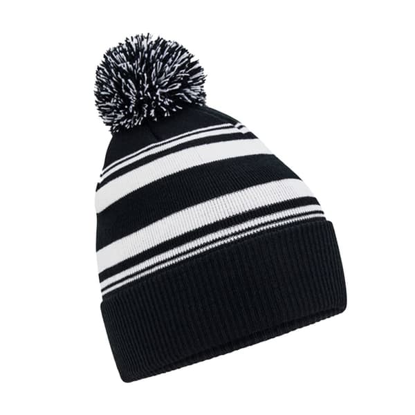 Beechfield Fan Randig Mössa Black/White One Size