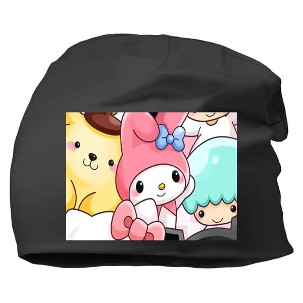 Beanie för Vuxen | Klassisk Mössa i Mjukt Material Kawaii Sanrio Crew Svart One-size