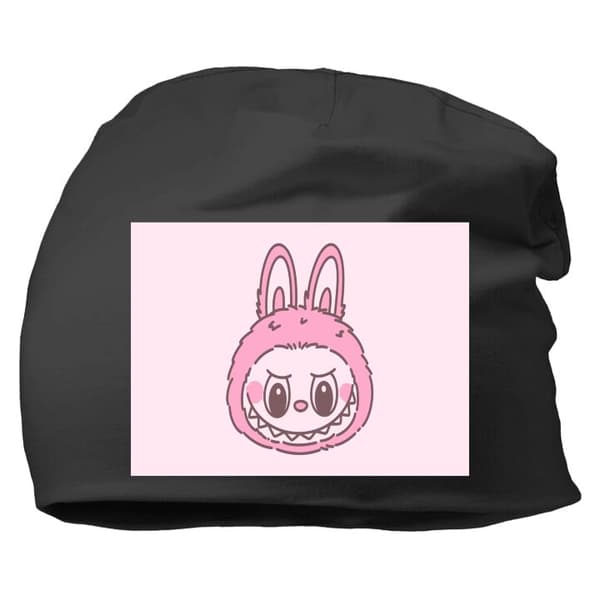 Beanie för Vuxen | Klassisk Mössa i Mjukt Material Labubu Zodi Svart One-size