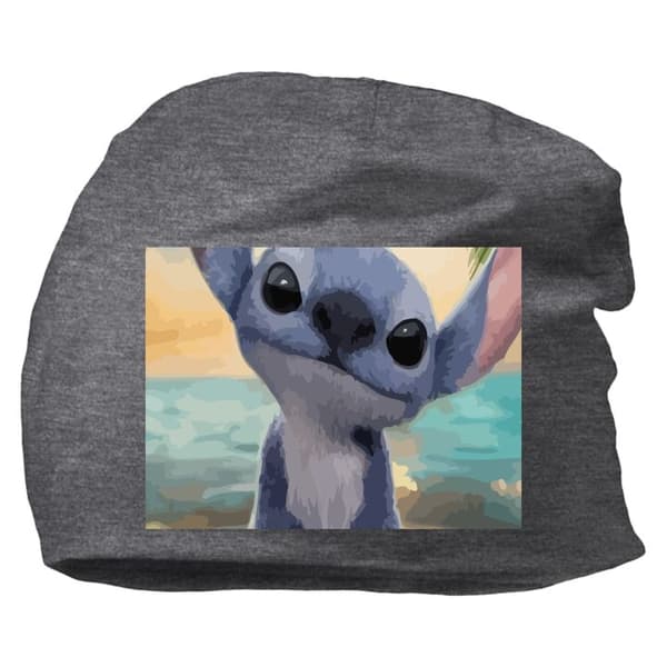 Beanie för Vuxen | Klassisk Mössa i Mjukt Material Stitch Kärleksfull – Med Hjärtan & Kawaii-känsla Mörkgrå One-size