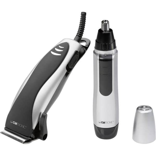 Clatronic HSM3441NE Hårtrimmer, Skäggtrimmer Silver (matt), Svart