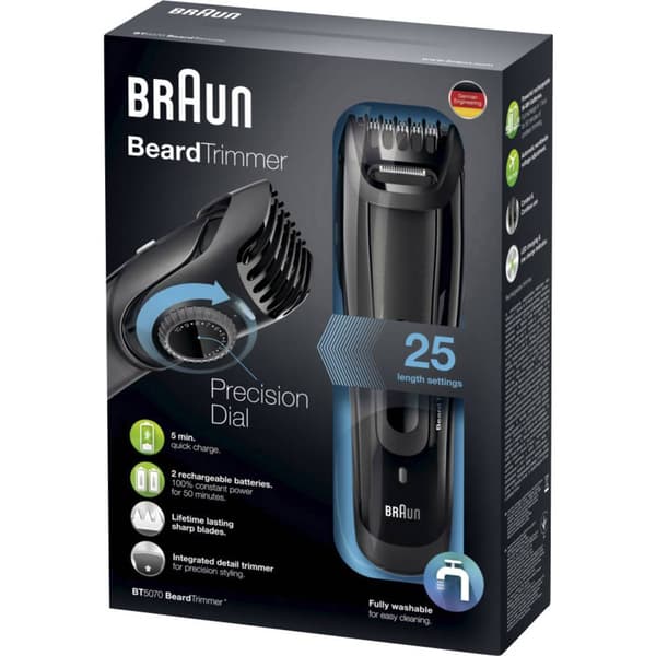 Skäggtrimmer Braun BT5070 BT5070 Svart