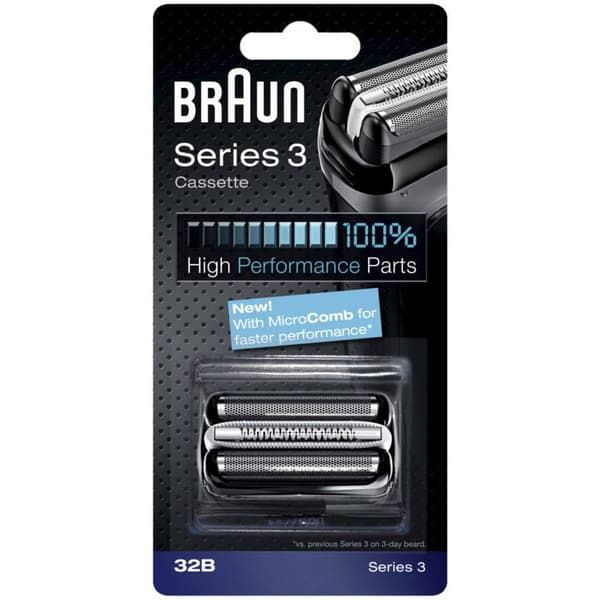 Braun 32B Rakhuvud Svart 1 set