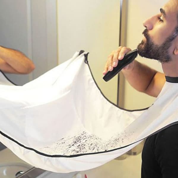 Skægforklæde - Fanger Skæg under Barbering - Flere farver Svart