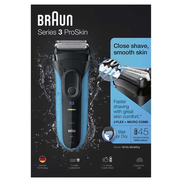 Braun Series 3 3010 Parranajokone Hopeinen One Size / EU Plug