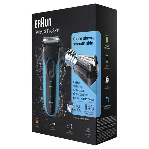 Braun Series 3 3010 Parranajokone Hopeinen One Size / EU Plug