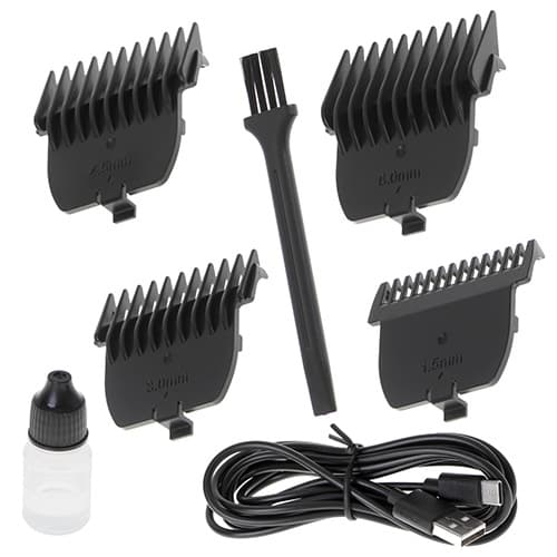 AD 2836 sølv Professionel hårklippertrimmer - USB