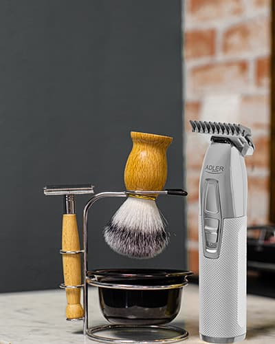AD 2836 sølv Professionel hårklippertrimmer - USB