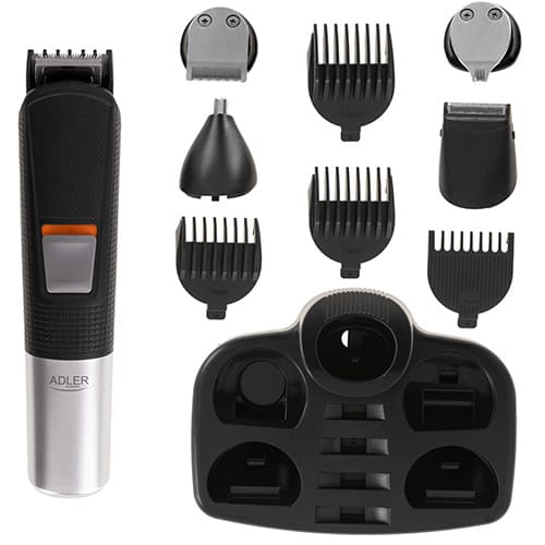 AD 2943 Trimmer - 5 i 1 plejesæt med LED-skærm og opladningsbase