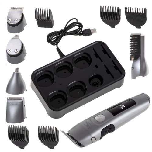 AD 2944 Trimmer - 6 in 1 -hoitosetti LCD-näytöllä ja latausalustalla