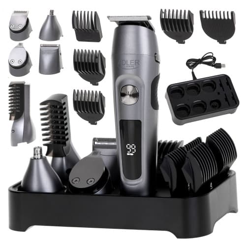 AD 2944 Trimmer - 6 in 1 -hoitosetti LCD-näytöllä ja latausalustalla