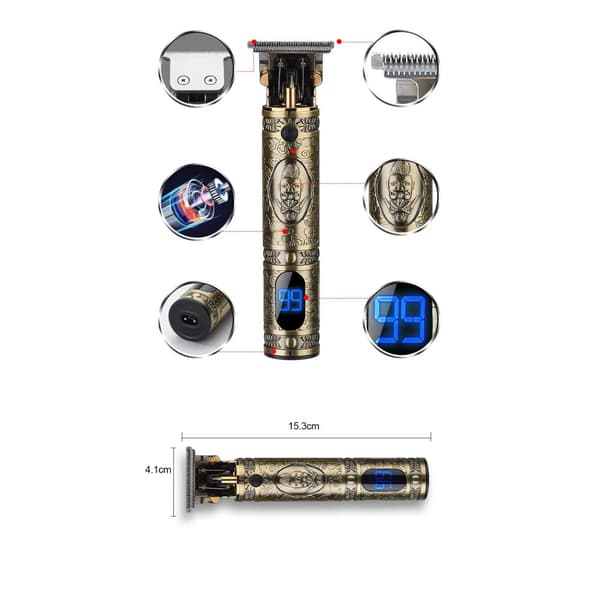 Barbersæt Resuxi trimmer "Gold Master" og tilbehør